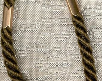 9K ROSE GOLD Woven Hair Watch Chain 1870s Antique Watchchain