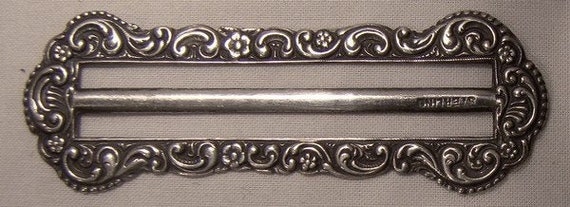 Victorian Sterling Silver Belt Cinch Decoration 1… - image 1