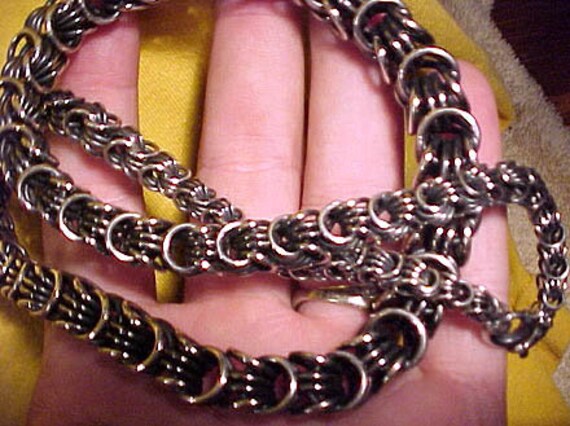 Superb 835 Silver Graduated Multi Loop Chain Neck… - image 3