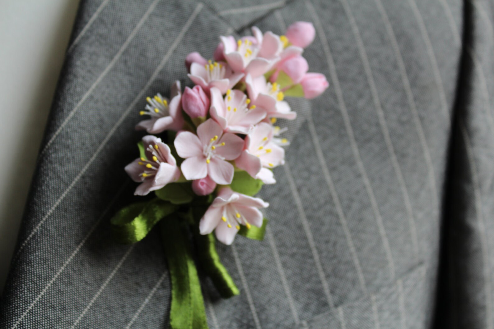 Weddings. Buttonhole Boutonniere for Men. Polymer Clay Flower. Etsy