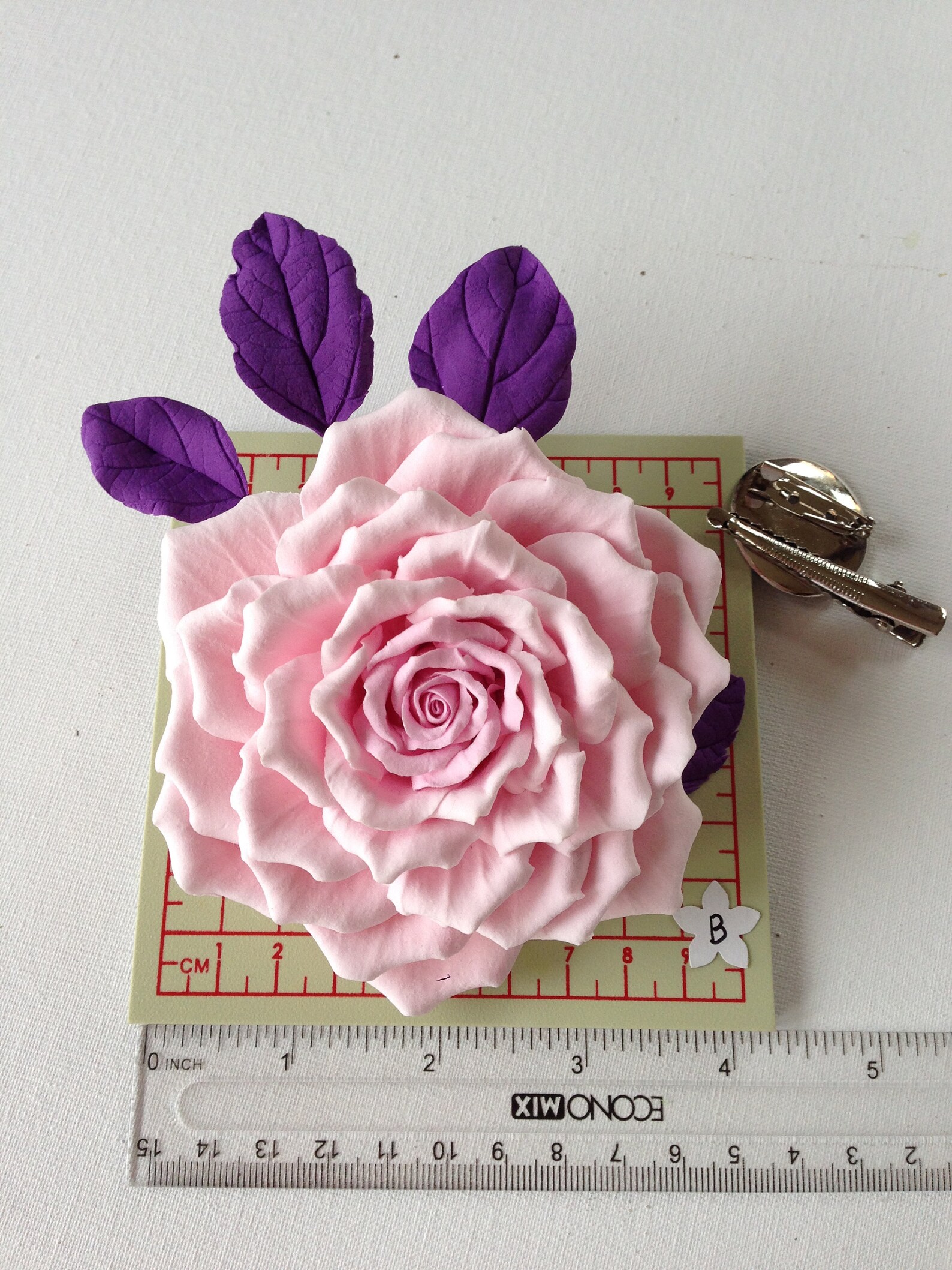 Pink Rose. Brooch. Polymer Clay Flower. Etsy
