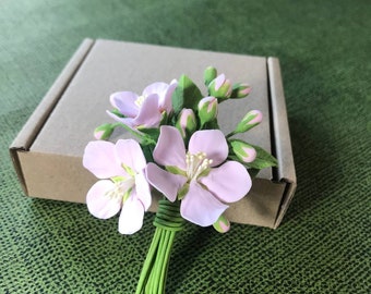 Sakura blossom . Boutonniere with sakura flower for the groom. Brooch with flower. Buttonhole Boutonniere for men.