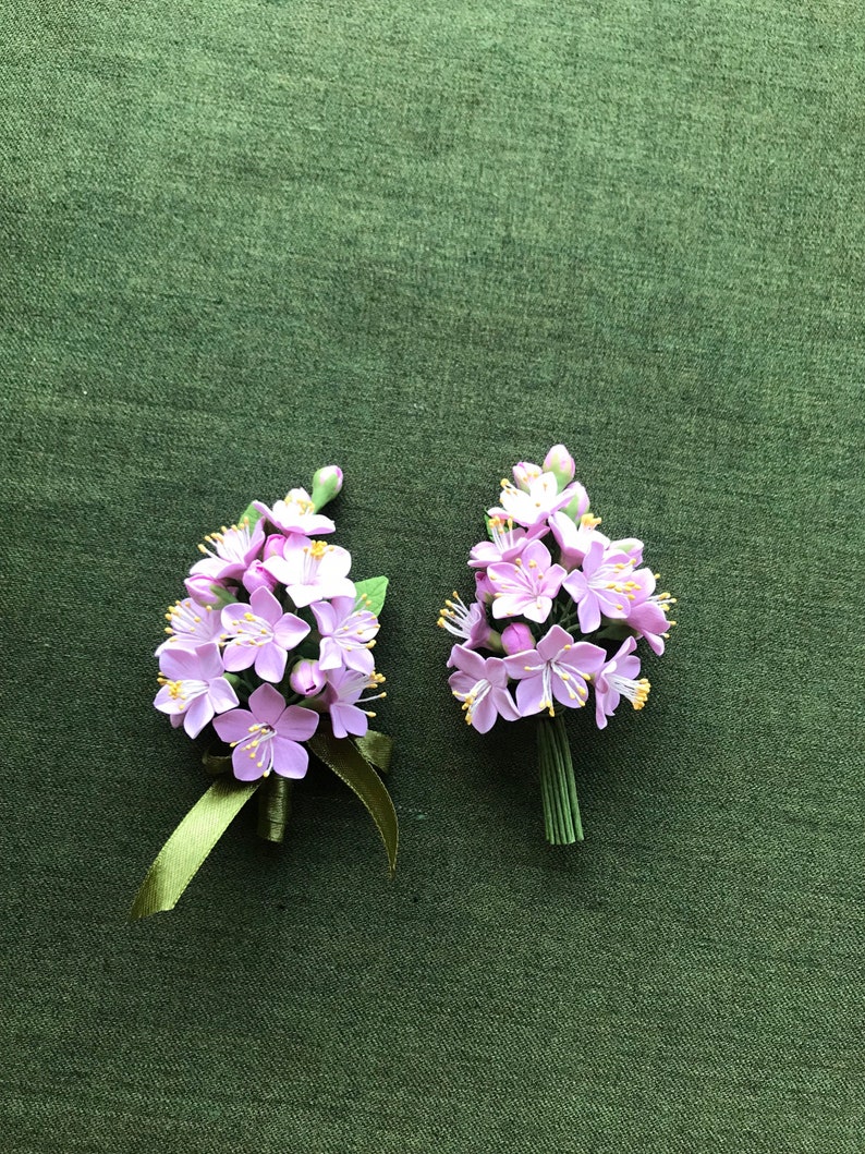 Weddings. Buttonhole Boutonniere for Men. Polymer Clay Flower. Etsy