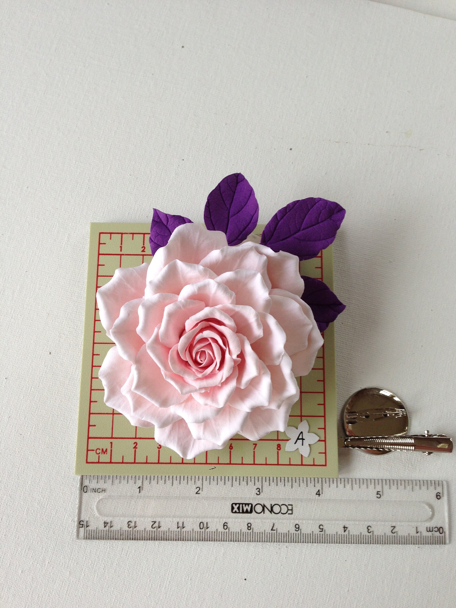 Pink Rose. Brooch. Polymer Clay Flower. Etsy