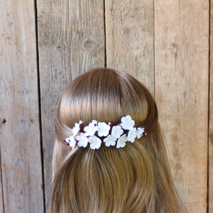 Apricot flowers. Hair comb polymer clay flowers. flower hair bride. afbeelding 7
