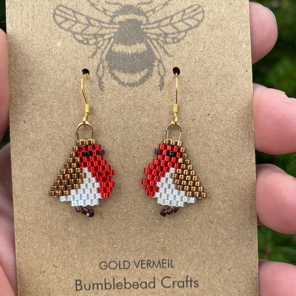 Robin Earring Charm Brick Stitch