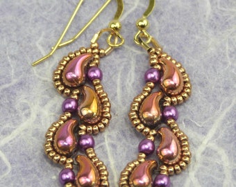 Zoliduo Dew Drop Earring Tutorial - A Beadweaving Pattern