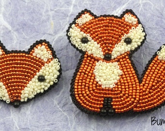 Little Fox Brooch Tutorial - A Bead Embroidery Tutorial