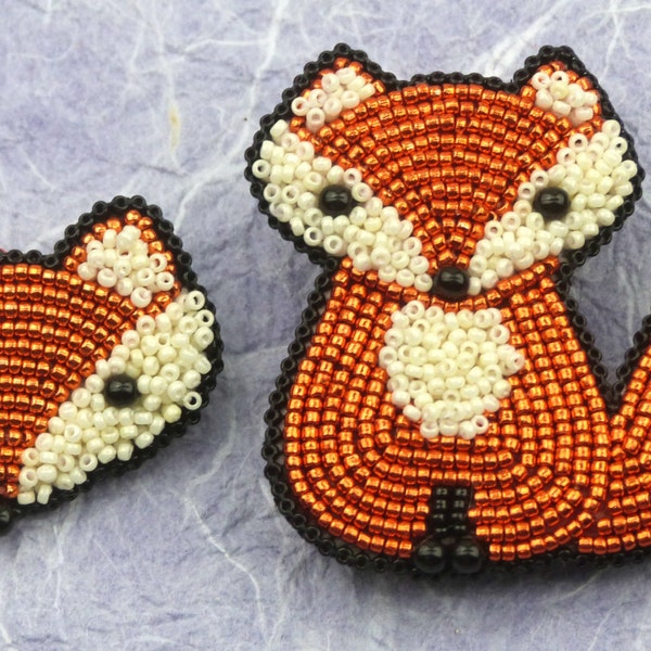 Tutoriel sur la broche Little Fox - Tutoriel sur la broderie de perles