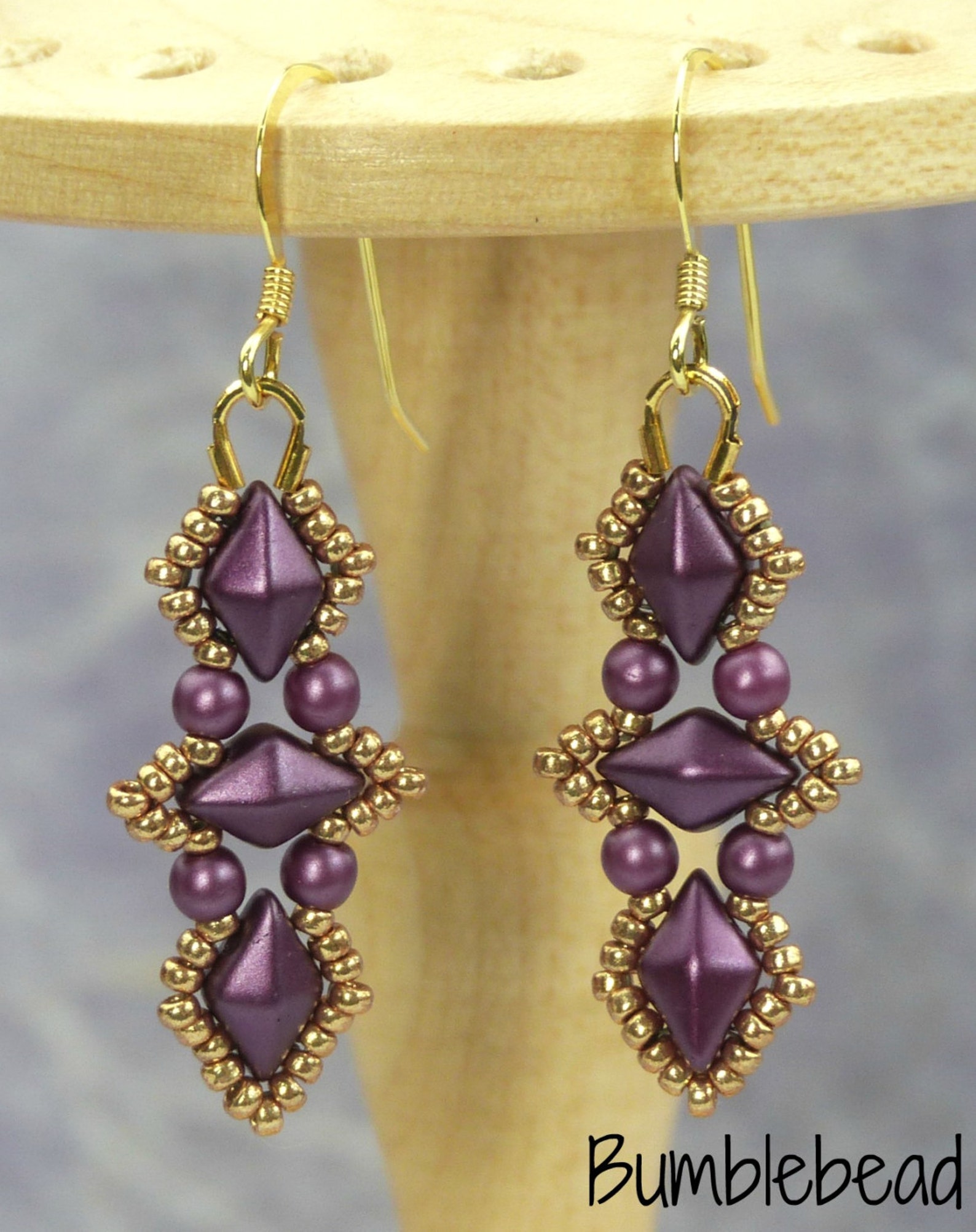 Aztec Diamond Bracelet and Earring Tutorial Etsy