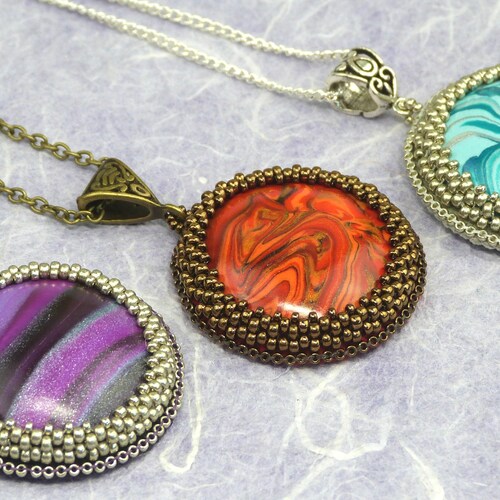 Capture A Cabochon A Bead Embroidery & Beadweaving Tutorial Etsy