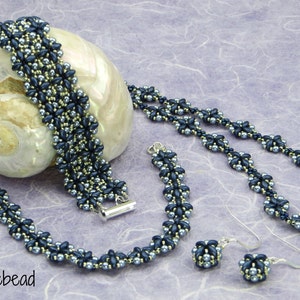 Hashtag Bracelet, Necklace and Earring Collection A Beadweaving Tutorial image 2