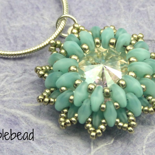 Pendentif Fleur Couronne - Tutoriel de tissage de perles