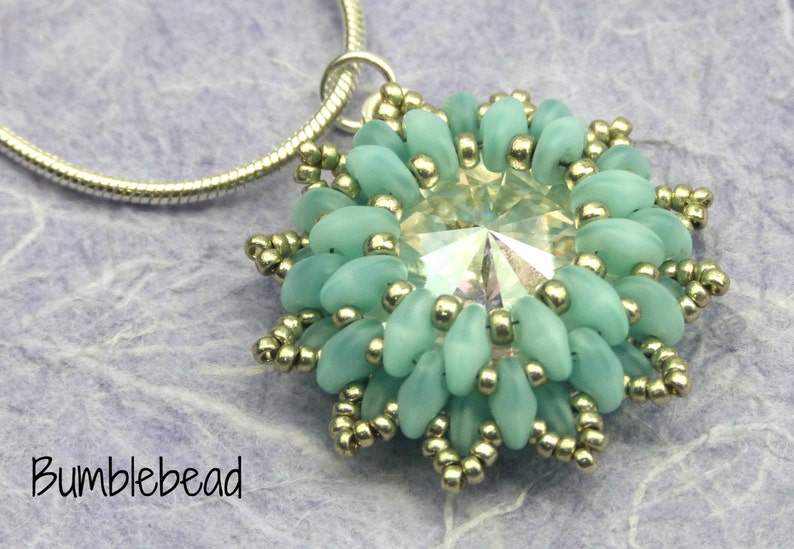 Crown Flower Pendant A Beadweaving Tutorial image 1