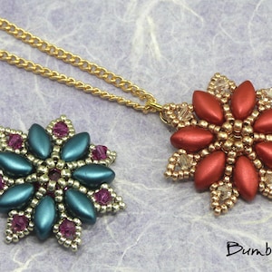 Trientalis Tutorial - A Beadweaving Pattern - A Necklace, Pendant, Earring & Bracelet Component Design