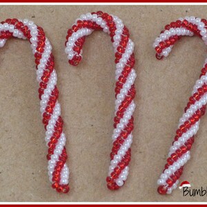 Candy Cane Tutorial - A Beadweaving Pattern for the Christmas Tree - Etsy