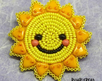 Little Sunshine Brooch Tutorial - A Bead Embroidery Pattern