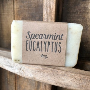 Spearmint Eucalytpus All-Natural Cold-Process Soap