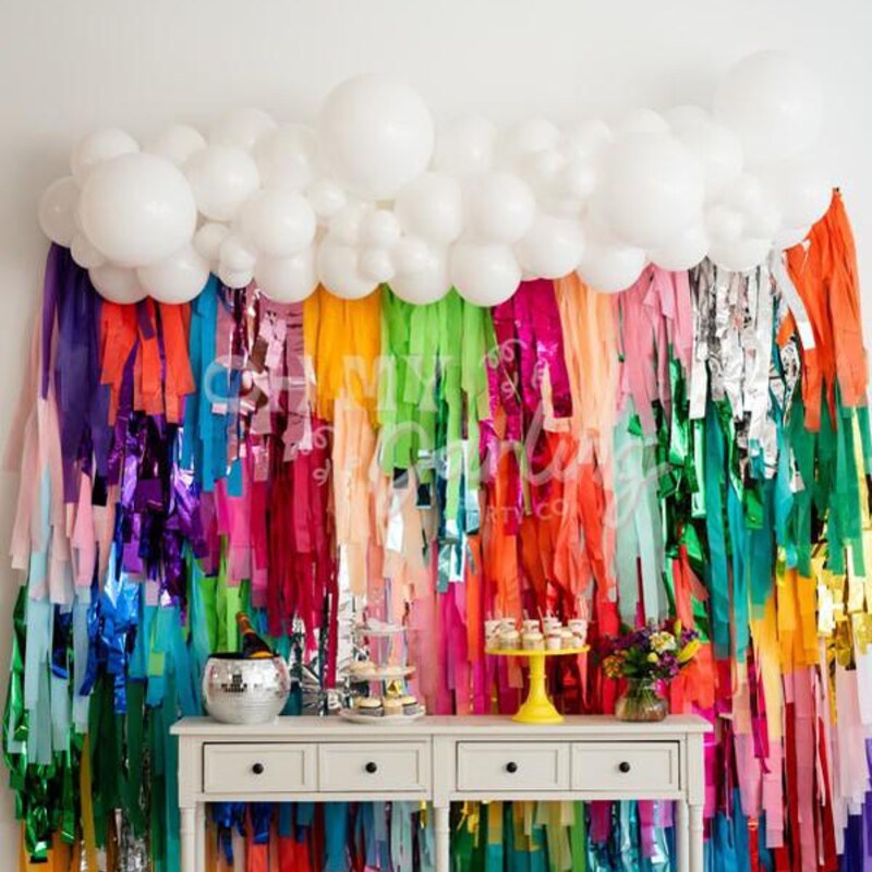 Neon Party Fringe Backdrop main image 0