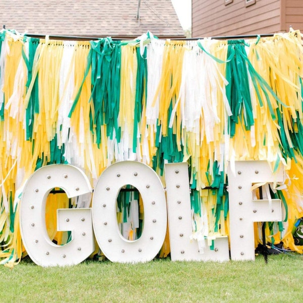 Lets Par Tee Banner | Golfing Birthday Party | Golf Themed Birthday Decorations | Retirement Party Golf Lover's Party SuppliesFringe