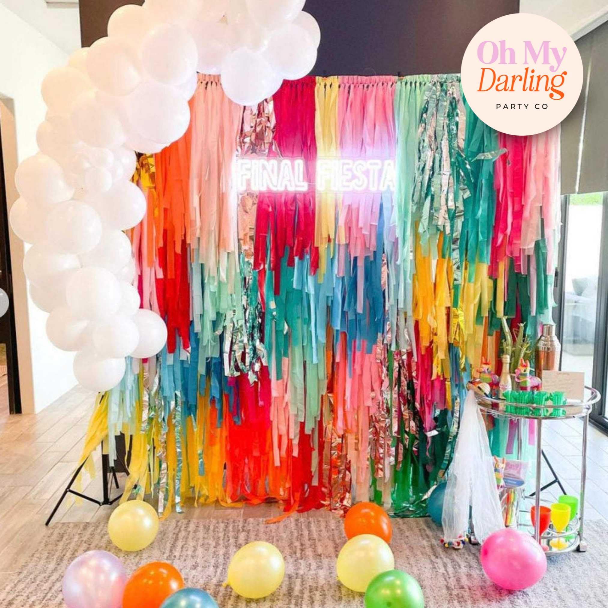 Fiesta Party Decor for Colorful Celebrations, Cinco de Mayo, Birthday Parties & Customizable Event Backdrops, Streamers for Party