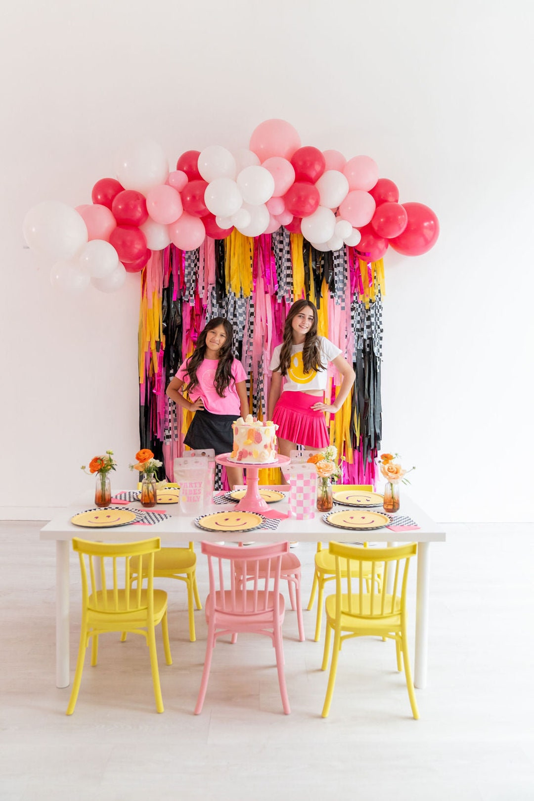 Pink Preppy Party Backdrop and Balloons Preppy Party Decor - Etsy