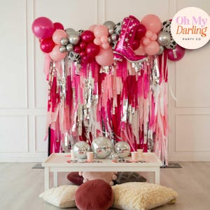 Disco Cowgirl – Pink and Silver Bachelorette Party Decor for Western Theme, Event Celebrations & Customizable Decor, Streamers for Party