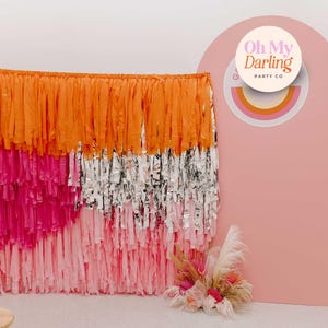 Pink and Orange Backdrop – Last Rendezvous Before the Ring Bachelorette Party Decor, Custom Event Backdrops & Themed Celebrations