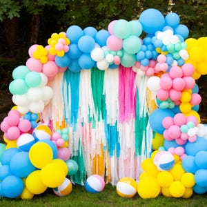 Beach Ball Vibes Backdrop ETSY 2