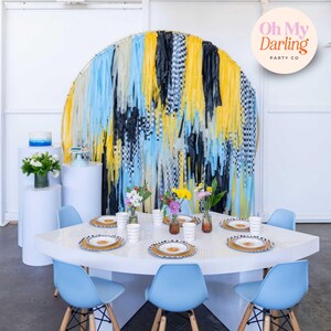 Preppy Fringe Backdrop, Handmade Custom Party Photo Booth Streamer Decor