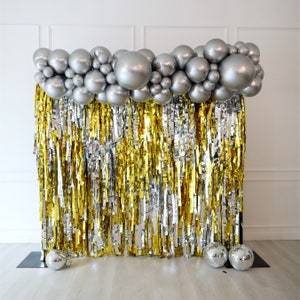 New Years Eve Gold and Silver Party Decor Glam NYE Backdrop All ...