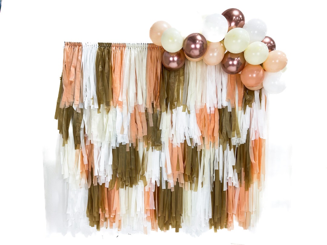 Just Peachy Fringe Backdrop 1st Birthday Decorations for a - Etsy ...