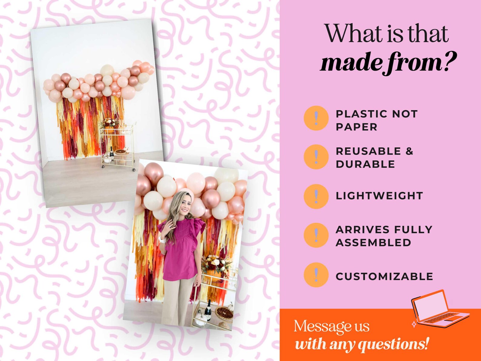 Autumn Leaves Fringe Backdrop: Fall Party Streamer Wall, Fringe ...