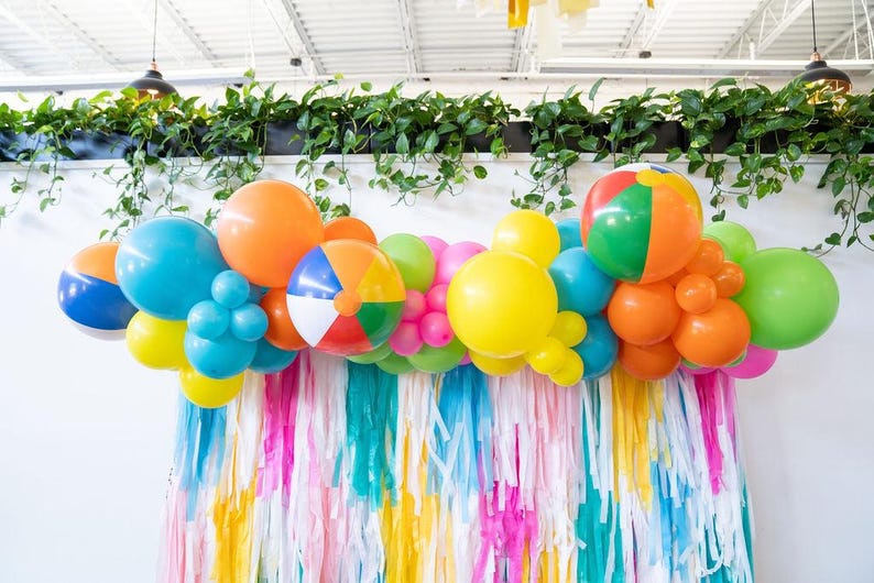 Beach Ball Vibes Backdrop ETSY 2