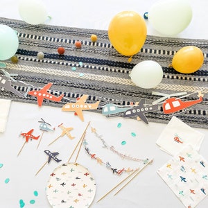 Airplane Banner | Airplane Party Decor | How Time Flies | Up, Up and Away | Birthday Banner | Birthday Decor |