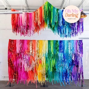 Rainbow Fringe Party Decor, Rainbow tassel garland, Rainbow Garland, Garland ,Rainbow birthday, Rainbow party, Rainbow decorations, Colorful