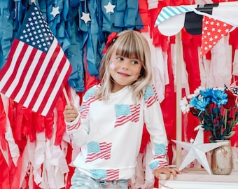 USA Flag Art Backdrop, American Flag Birthday Party, 4th of July, Independence Day, Personalized, Photo booth, Custom Theme Party Backdrops