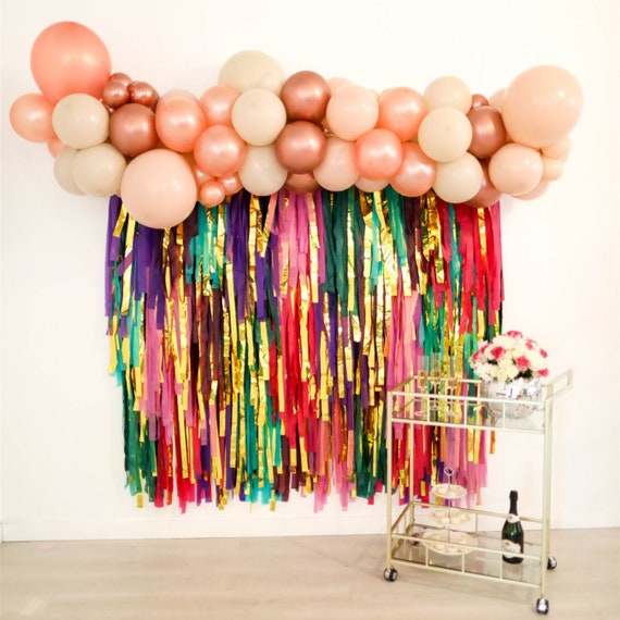 Metallic Fringes Party, Tinsel Fringe Garland, Party Hanging Fringe