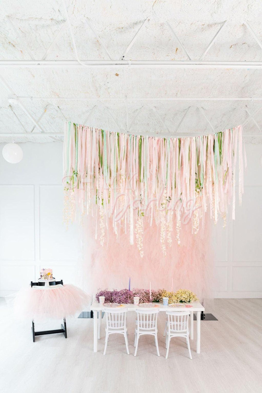 Pastel Flora Hanging Flower Installation Celebrations, Weddings ...