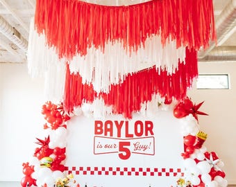 Disco Ceiling Aerials: Custom Fringe Party Installation, Fringe Party Decor, Tassels, Party Decor