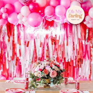 Sweetheart Backdrop, Fringe Backdrop, Streamer Wall, Bachelorette Decor Fringe Backdrop, Streamer Wall Party Backdrops Fringe, Backdrop