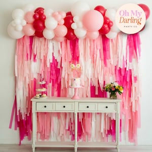 Pink and White Decor for Mother’s Day Celebration Brunch, Customizable Event Backdrops & Themed Party Decor for Elegant Gatherings