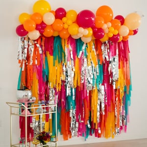 Margs and Matrimony Bachelorette Decor, Tequila Sunrise Backdrop, Margarita Backdrop and Balloons, Mexican Fiesta Party Decorations