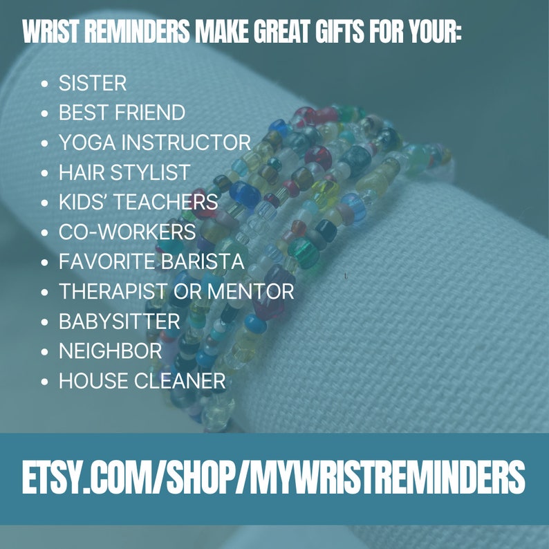 Stackable Habit Tracking Bracelets | Reminder Bracelet | Wrist Reminders | Task Bracelet | Habit Bracelet | ADHD | Water Tracker Beads image 8