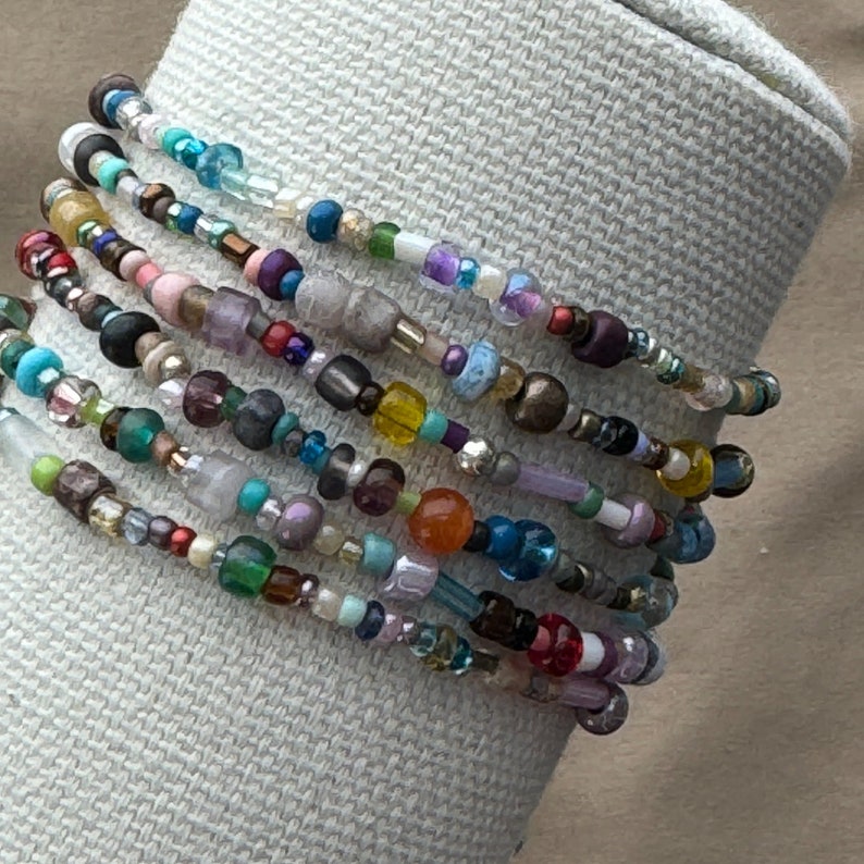 Stackable Habit Tracking Bracelets | Reminder Bracelet | Wrist Reminders | Task Bracelet | Habit Bracelet | ADHD | Water Tracker Beads image 1