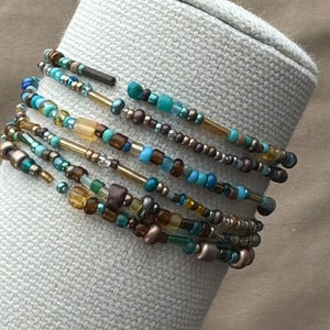 Celestial Mosaic Set Of 6 Beaded Bracelets | Wrist Reminders | Reminder Bracelets |  Task Bracelets | Habit Bracelets | Boho Style Bracelets