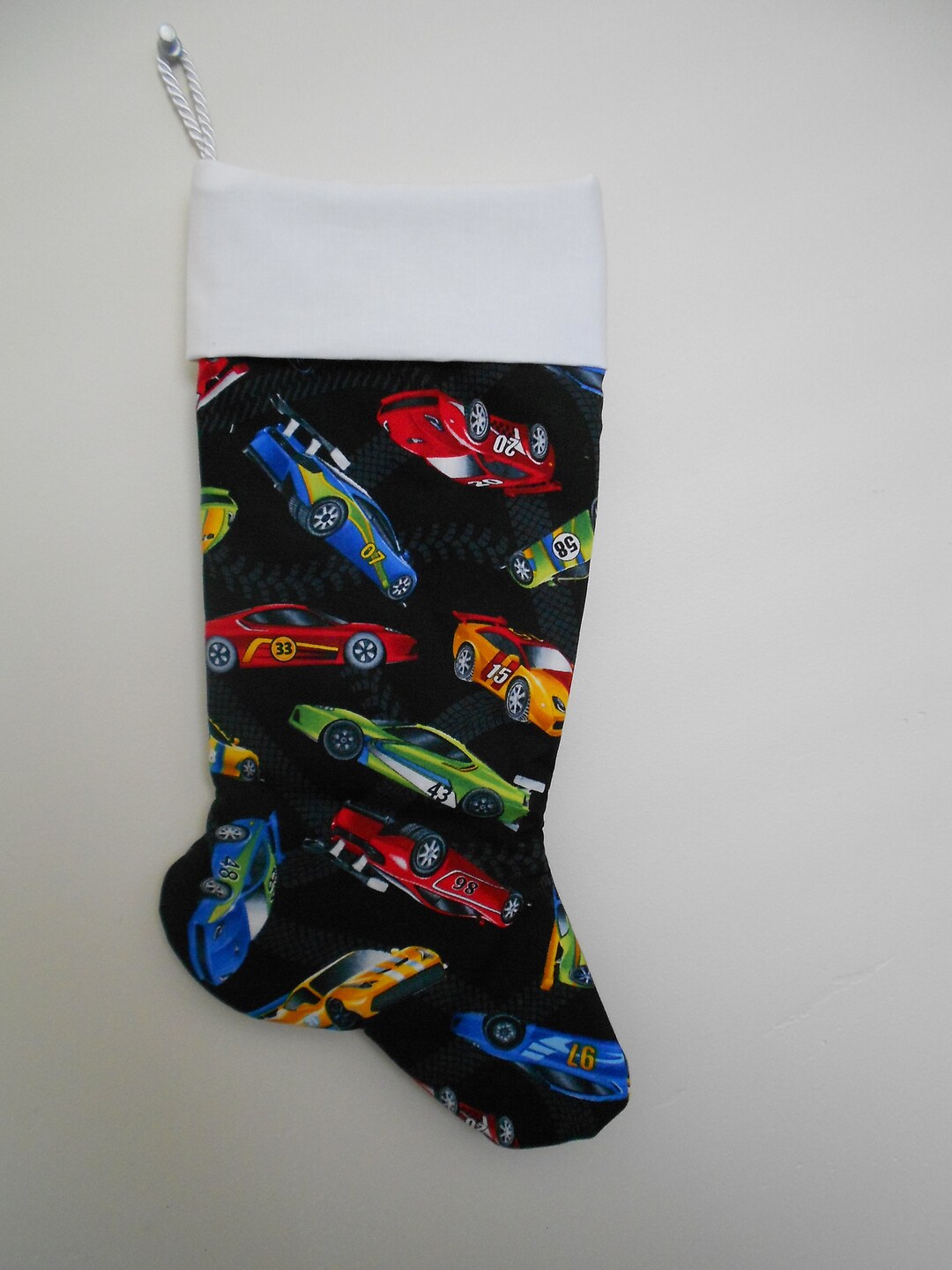 Race Car Christmas Stocking 