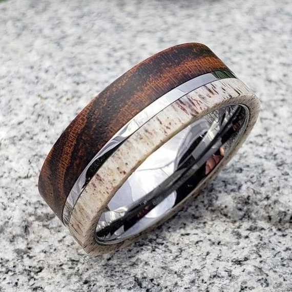 Deer antler 2024 wedding band