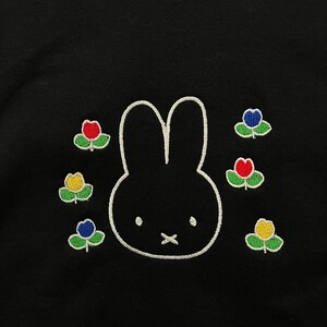 Miffy Embroidered Sweater With Tulip Design Cute White Rabbit ...