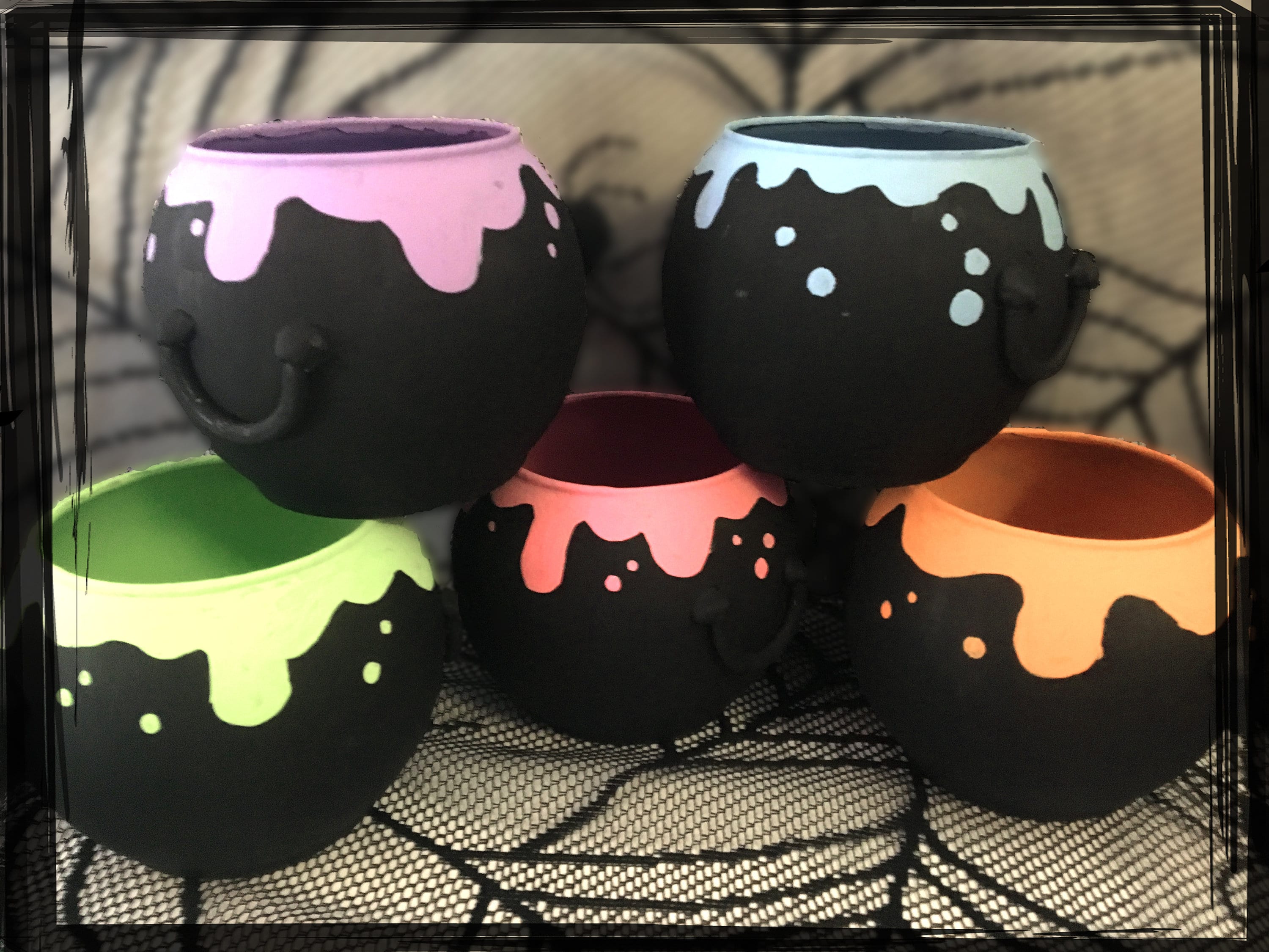 Pastel Cauldron Candle Holders Etsy